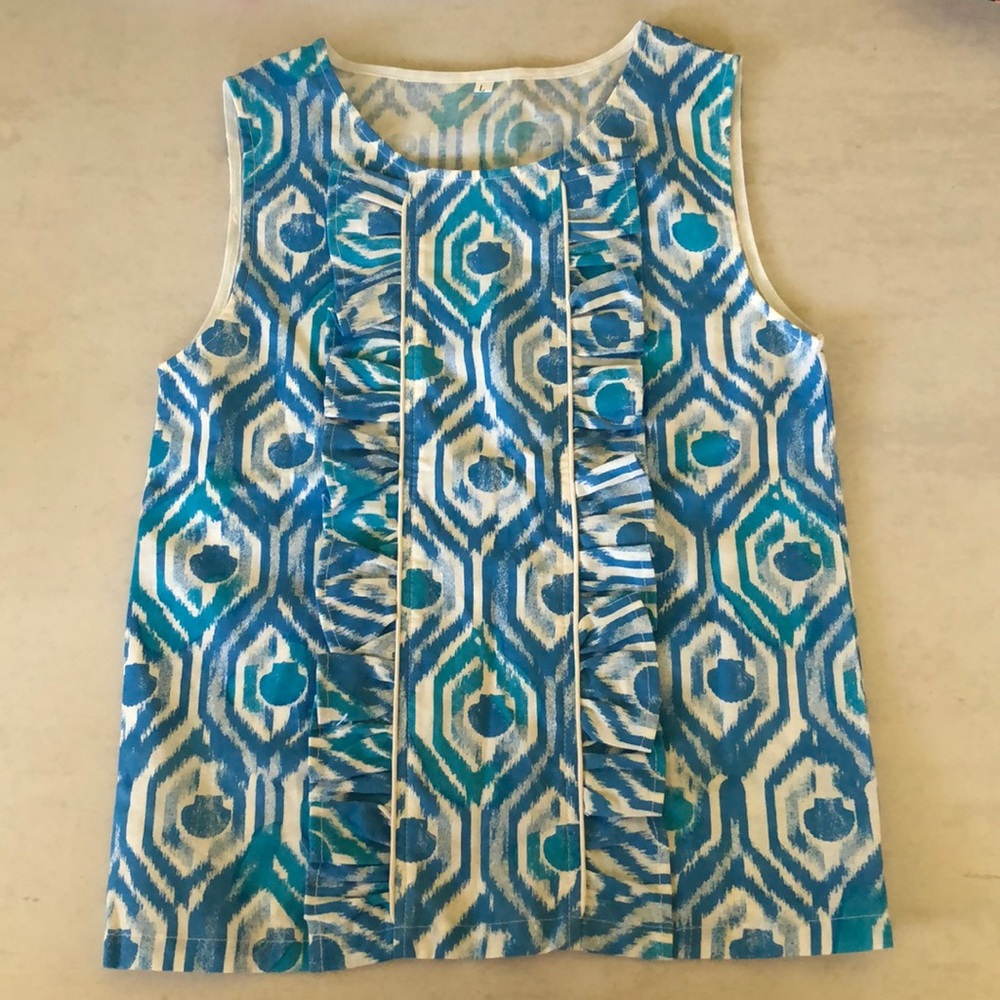 2/$20 New! Girls Ikat design with ruffle top